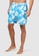 Piping Hot blue Mid-Thigh Tropical Sustainable Swim Shorts with Drawstring 5B9B0USC40784DGS_2