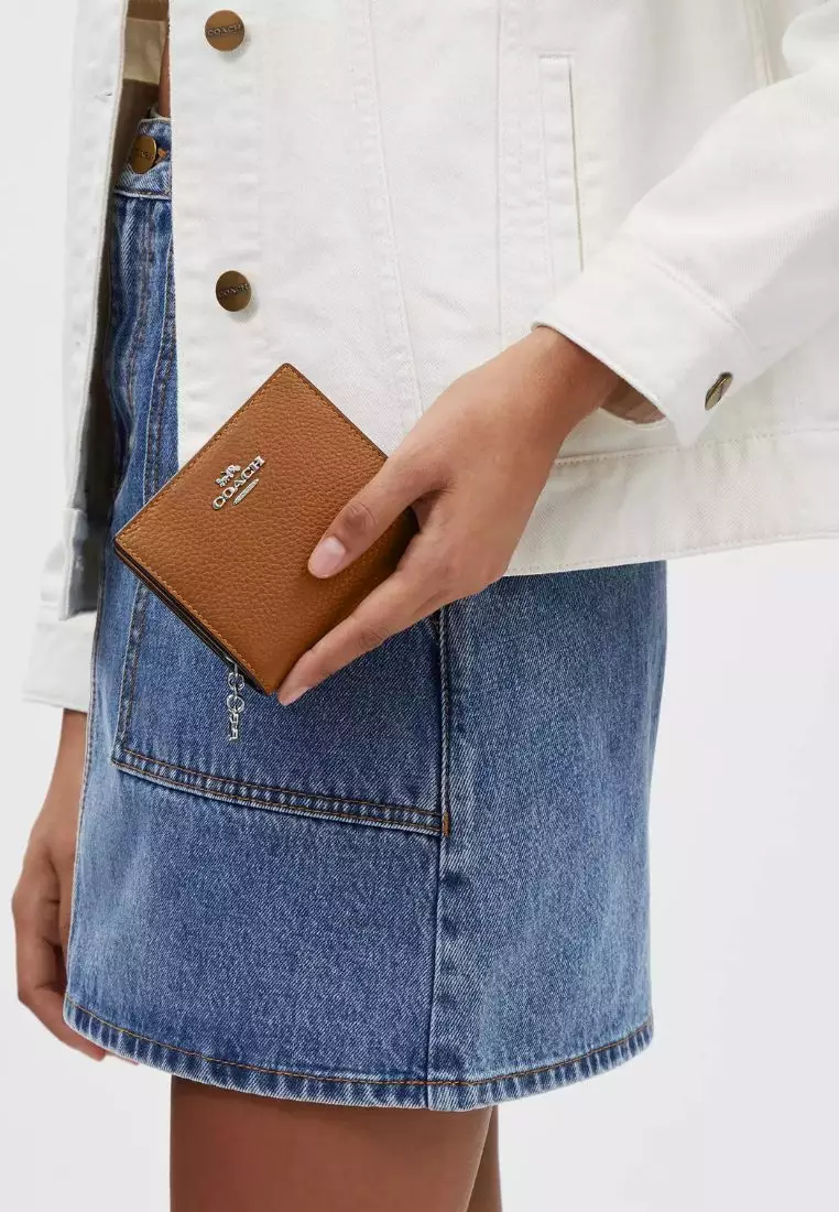 Jual Coach Snap Wallet Silver Light Saddle Original 2025 ZALORA