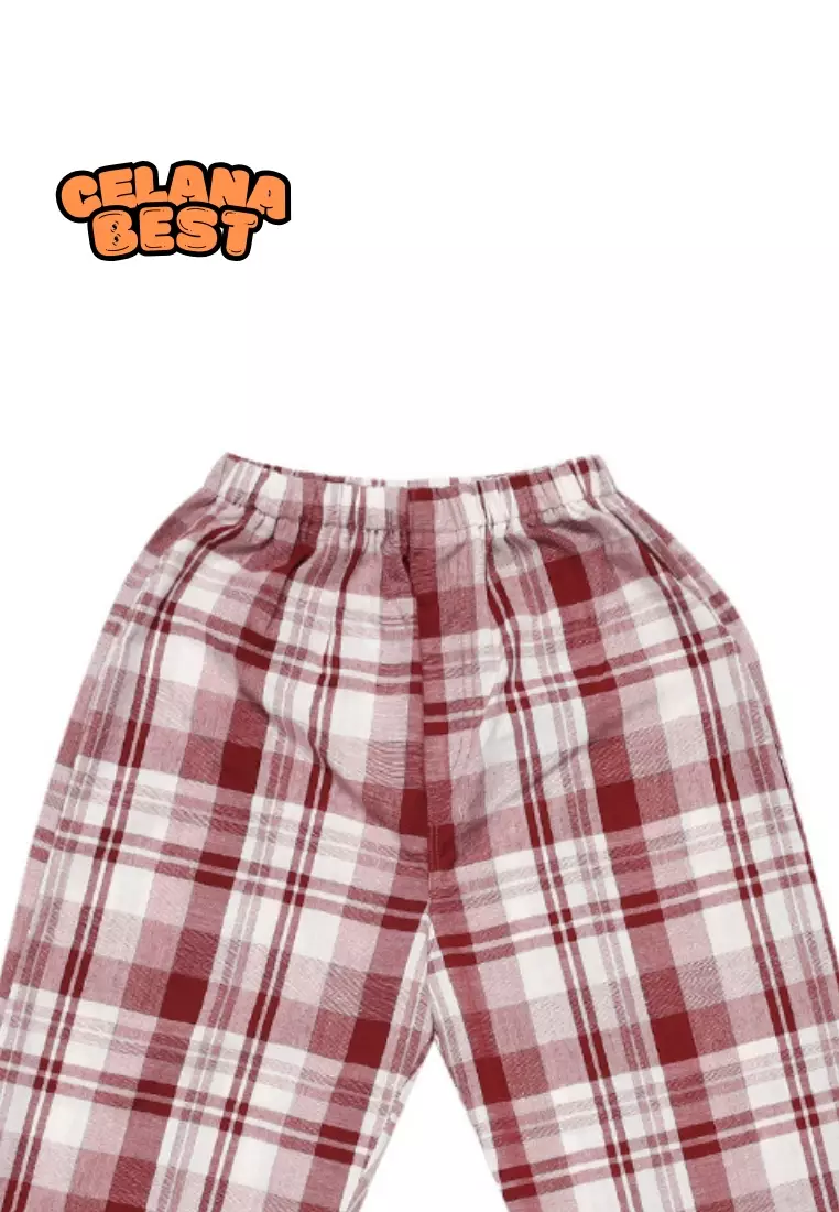 Celana Panjang Katun Best Kotak Merah