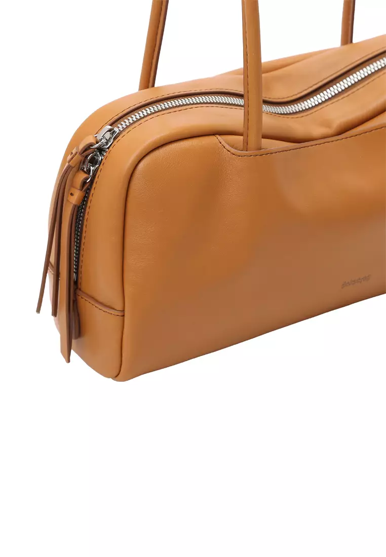 TONA Pocket East West Boston Bag - Veg-Tan Caramel