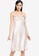 Impression white Satin Nightdress With Laces F8C1AAAD47E6AFGS_1