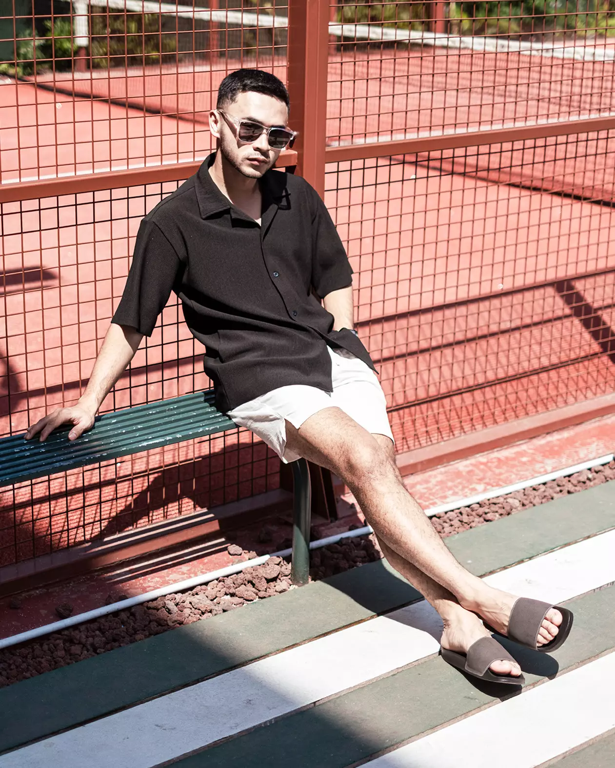 Marhadi Sandal Selop Cogen Sendal Slide Pria Nyaman Suede - Finest Grey