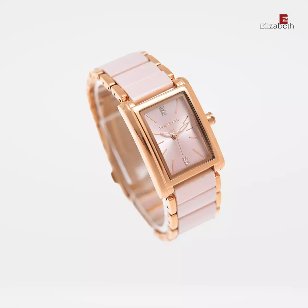 Jam Tangan Wanita - Elizabeth | Marble Strap 2201-0919 | Marble Pink
