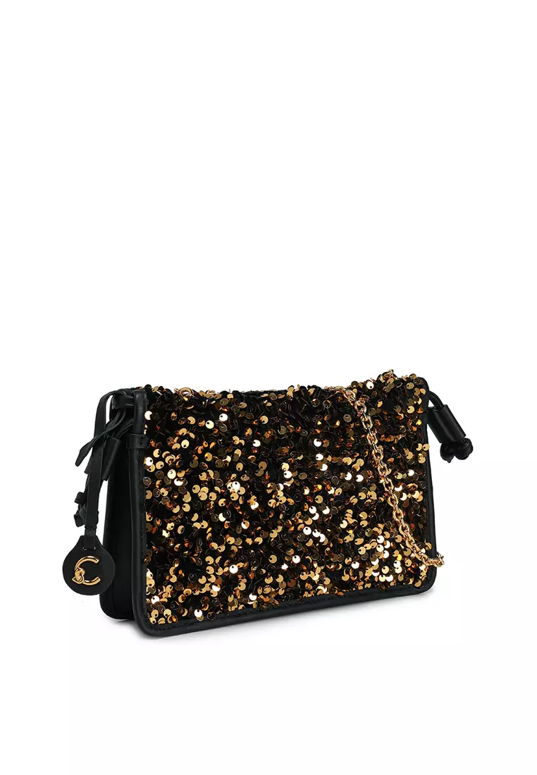 Jual Coccinelle Dulse Paillettes Chain Crossbody Bag Original 2025