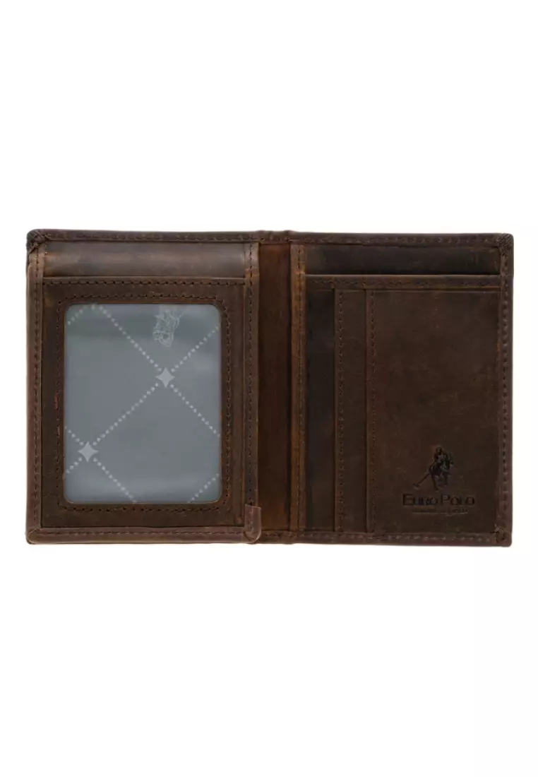 Euro Polo Crazy Horse Leather Flip ID Card Holder EWB 40360