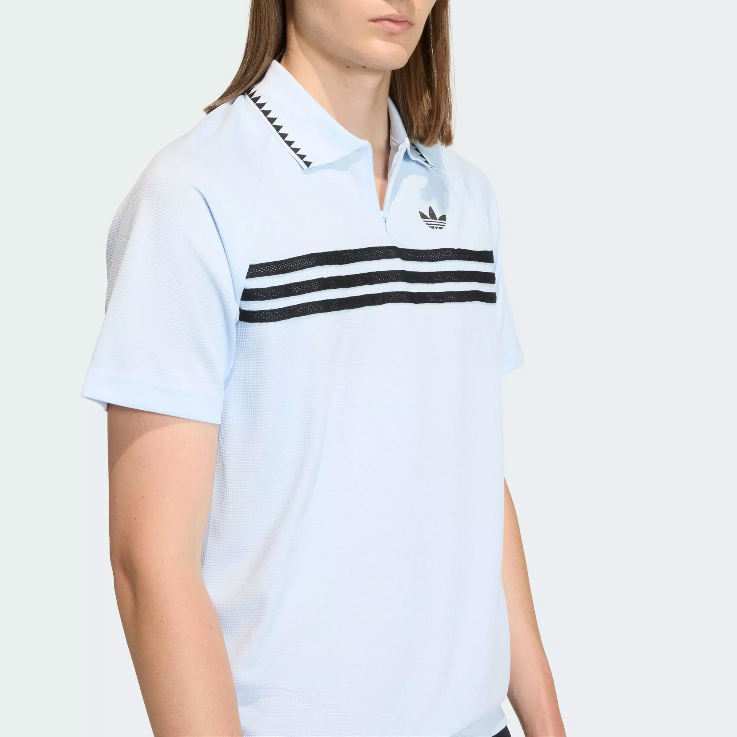 Lifestyle Chest Stripes Slim Polo Shirt Men Blue KE3356