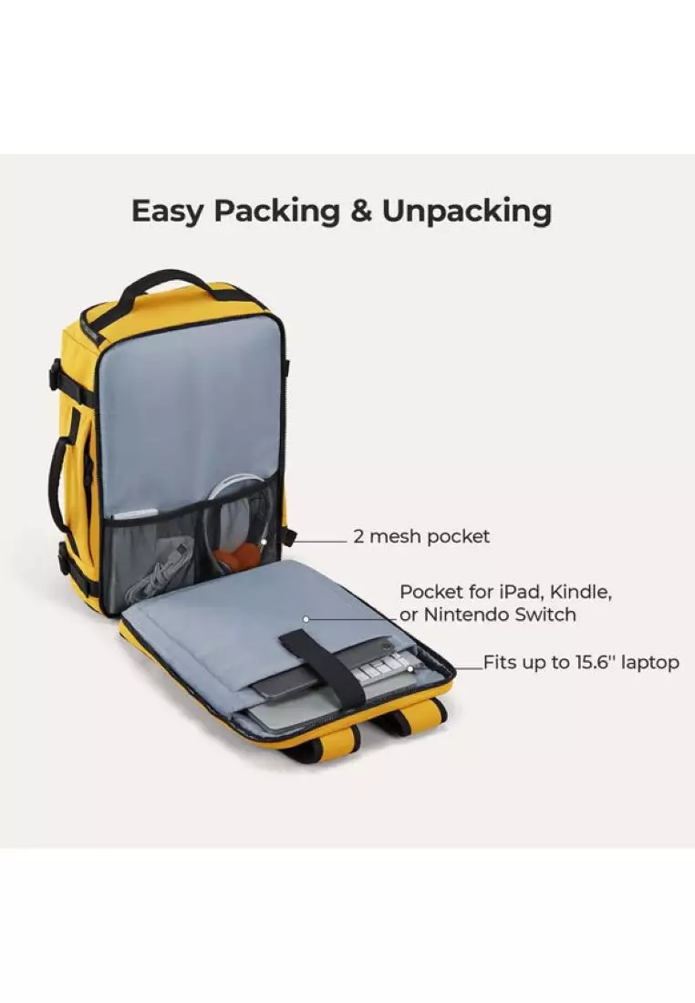 Bagsmart Blast Quick Access Carry On Travel Backpack Standard 28L (Daylily)