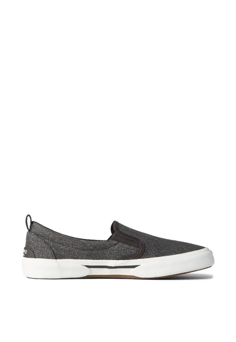 Sperry Women's Pier Wave Twin Gore Iridescent Sparkle Slip-On Sneaker - Black (STS86748)
