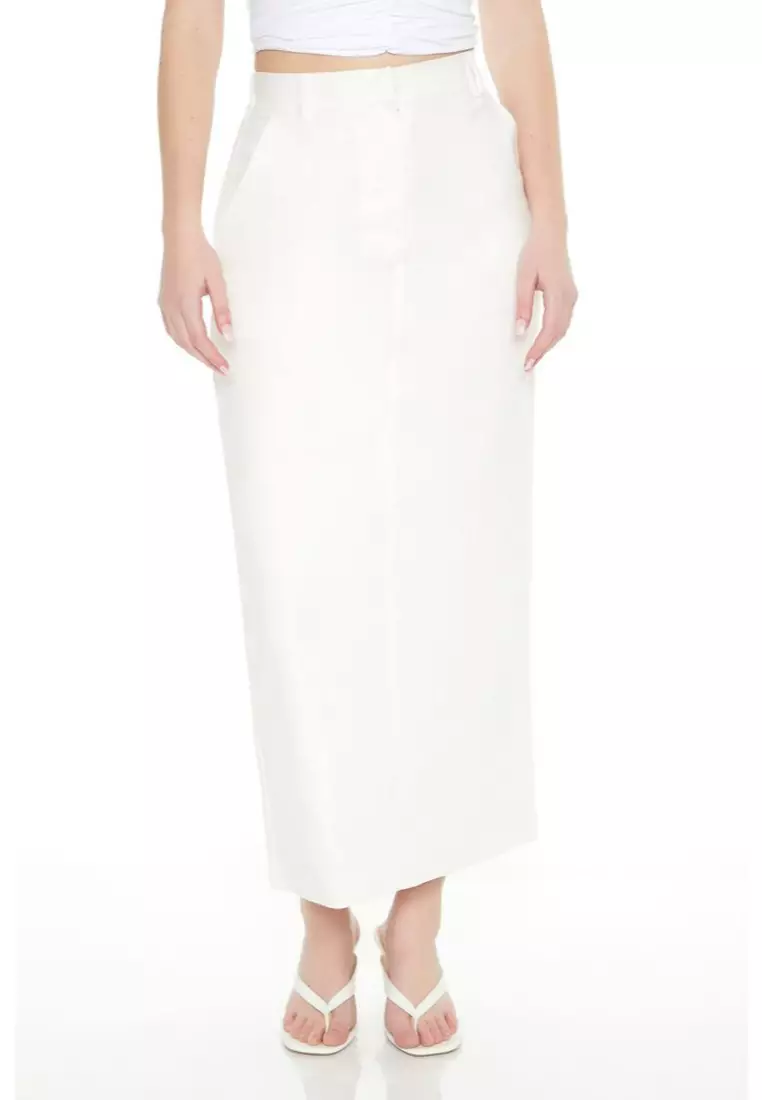 Forever 21 white midi skirt top