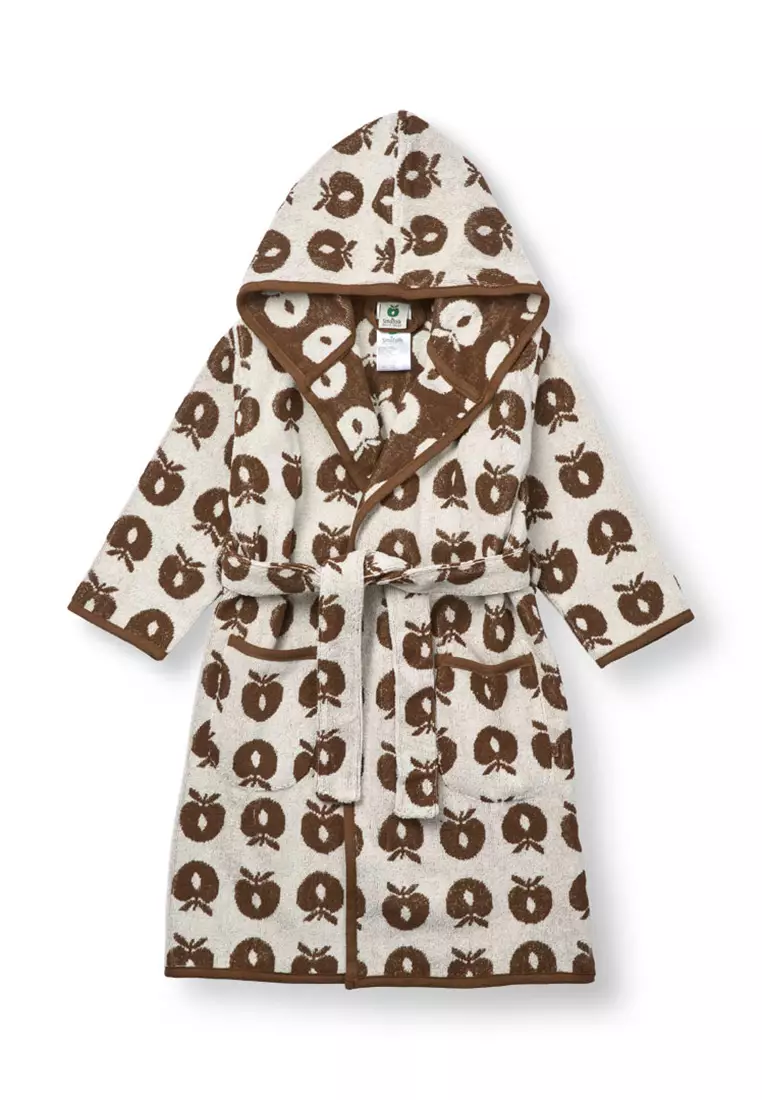 Bathrobe with apples