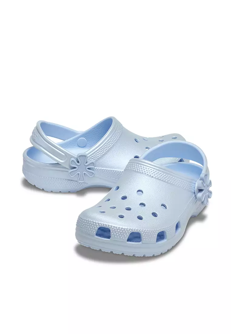 Crocs Kids Classic Pearl Shine Clog Blue Frost