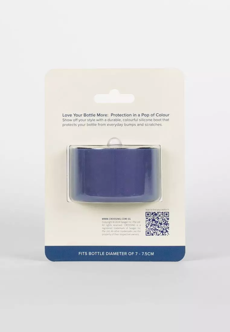 Crossing Silicone Water Bottle Boot - Fits Diameter 7-7.5cm (550ml) Blistered Pack - Dark Blue
