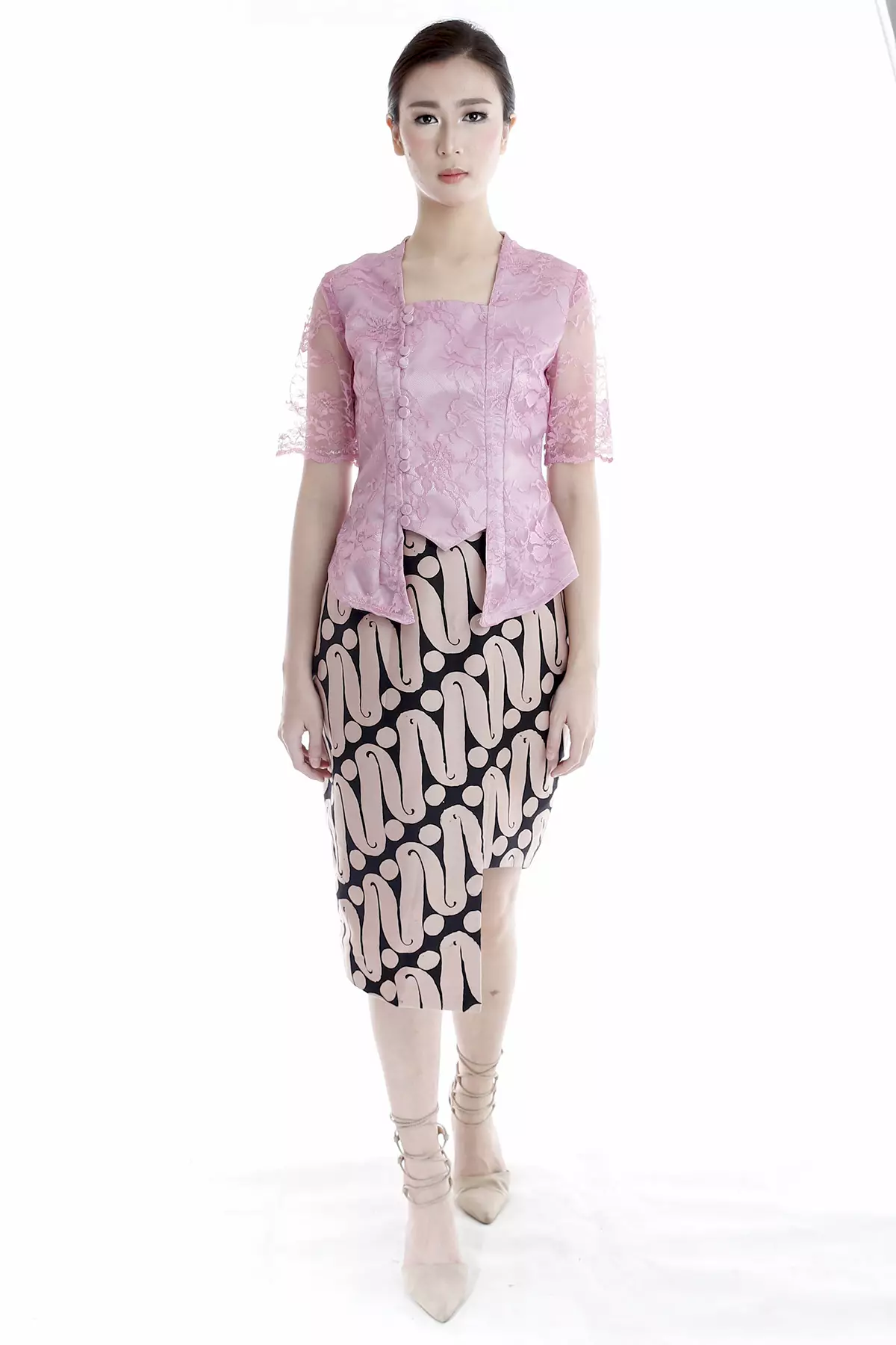 Sinok Brukat Dusty Pink Kebaya