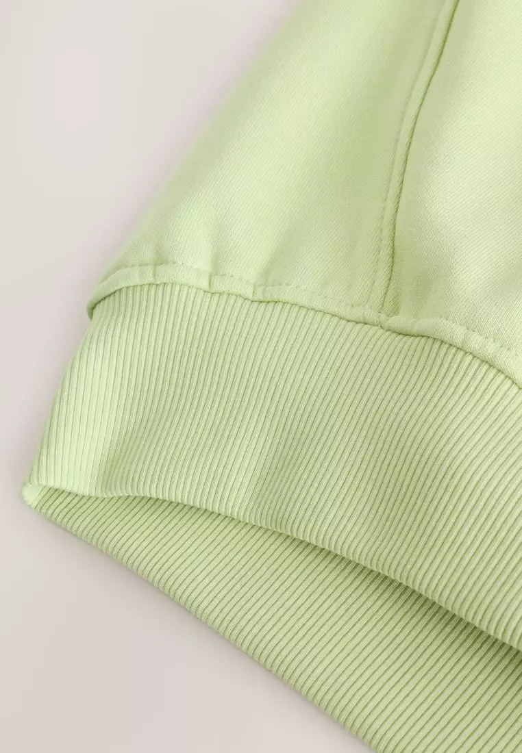 Relaxed Fit Boucle Summer City Graphic Print Sweatshirt