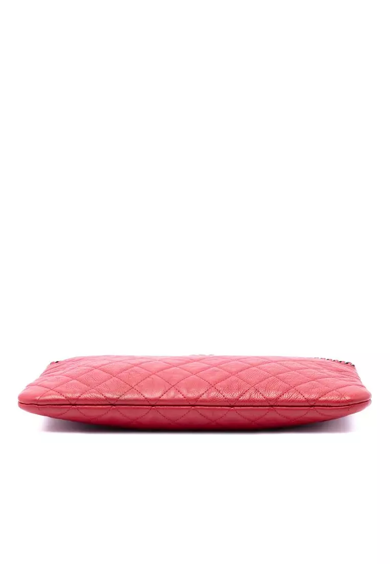 Pre-Loved Chanel Medium Quilted Lambskin Chain Boy O Case Clutch