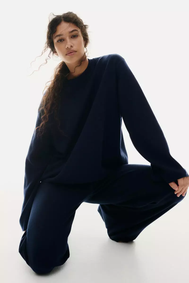 Fine-knit trousers