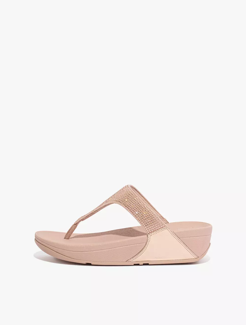 Discount on Fitflop  shoes - SKU: Lulu Crystal Embellished Toe-Post Sandals Ec5-323 Women Sandals Rose