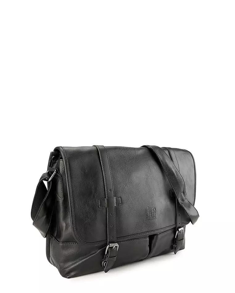 Distressed Leather Nomad Messenger Bag
