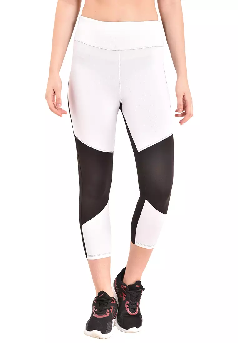 White workout store tights