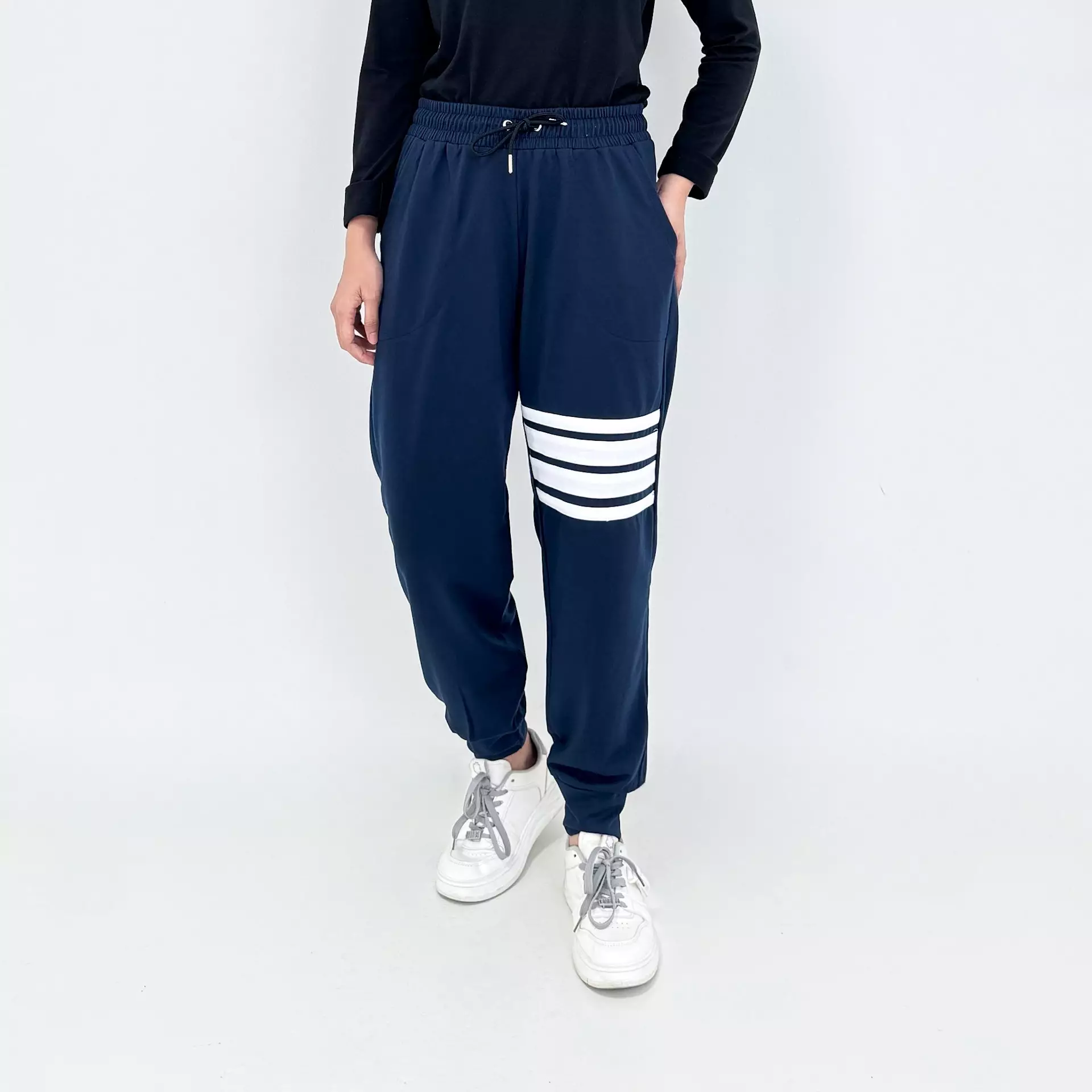 Celana Jogger Sporty Disa NAVY Bawahan Training Wanita UV Protection