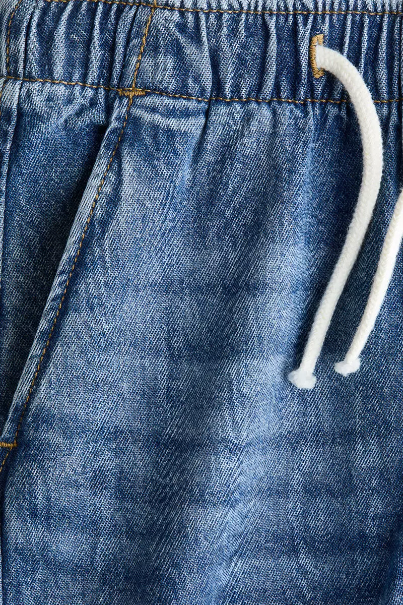 Cotton denim joggers