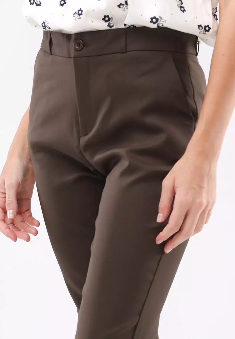 Colored Hw Straight Cut Slacks