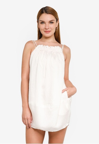H&M white Lyocell-Blend Dress 5EA8BAA1A98C0DGS_1