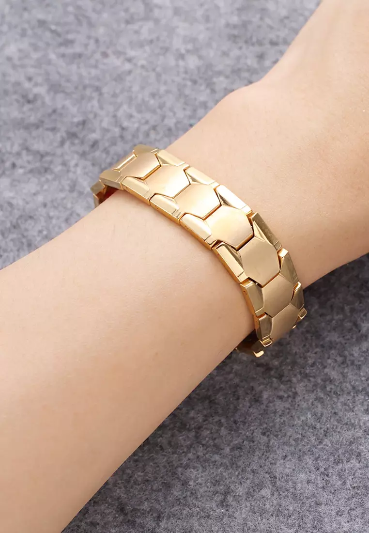 Watch Band Chunky Stack Gold Layered Bracelet