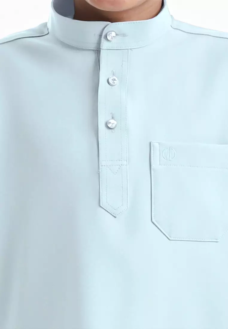 Alain Delon Baju Melayu Cekak Musang Budak - 19026501-31TintedAquaBlue
