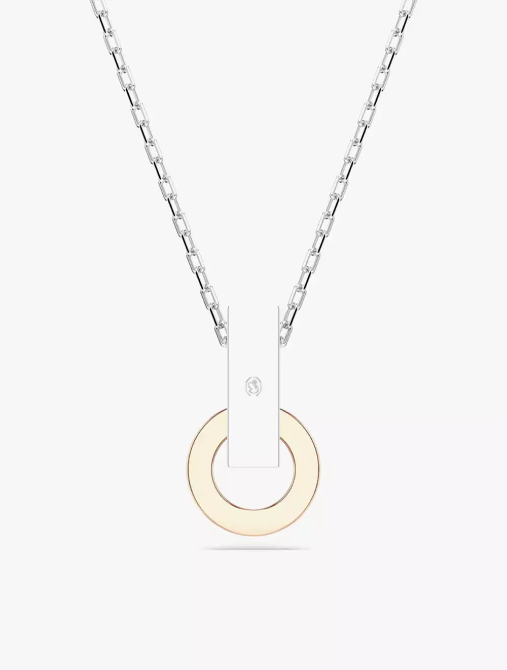 Connexus Pendant, Mixed Cuts, 'Love Is Around', White, Mixed Metal Finish