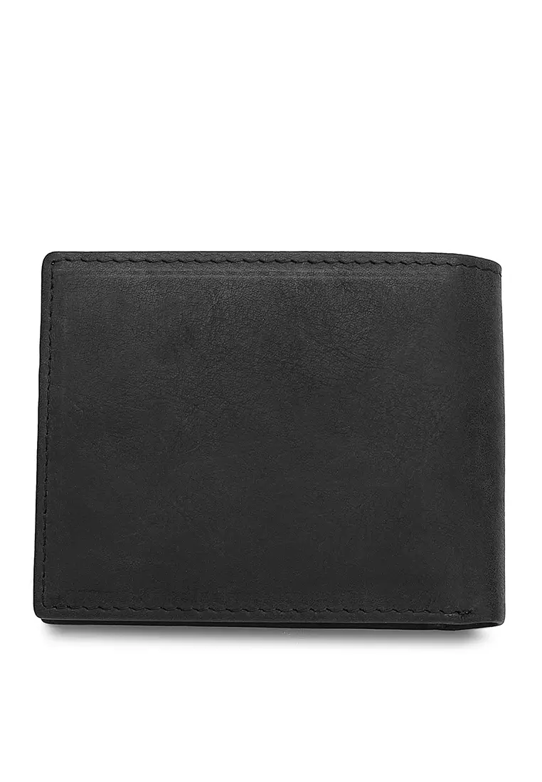 Buy Volkswagen Men's RFID Genuine Leather Bi Fold Center Flap Short ...