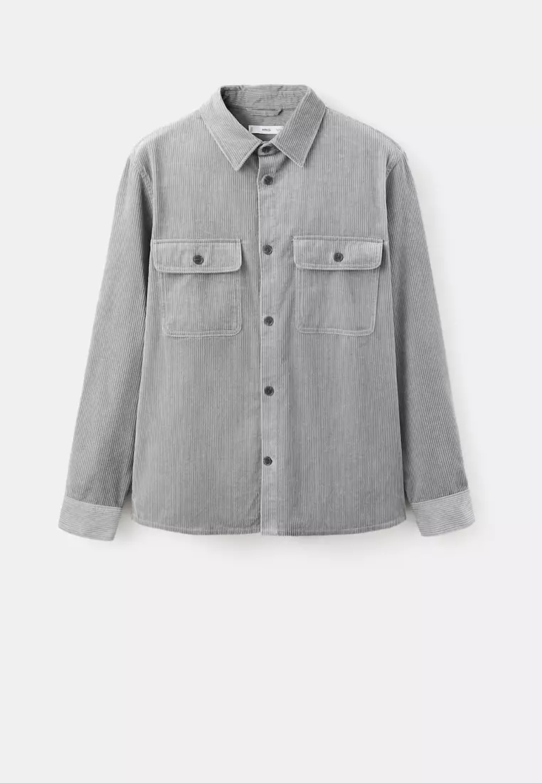Corduroy Overshirt with Pockets