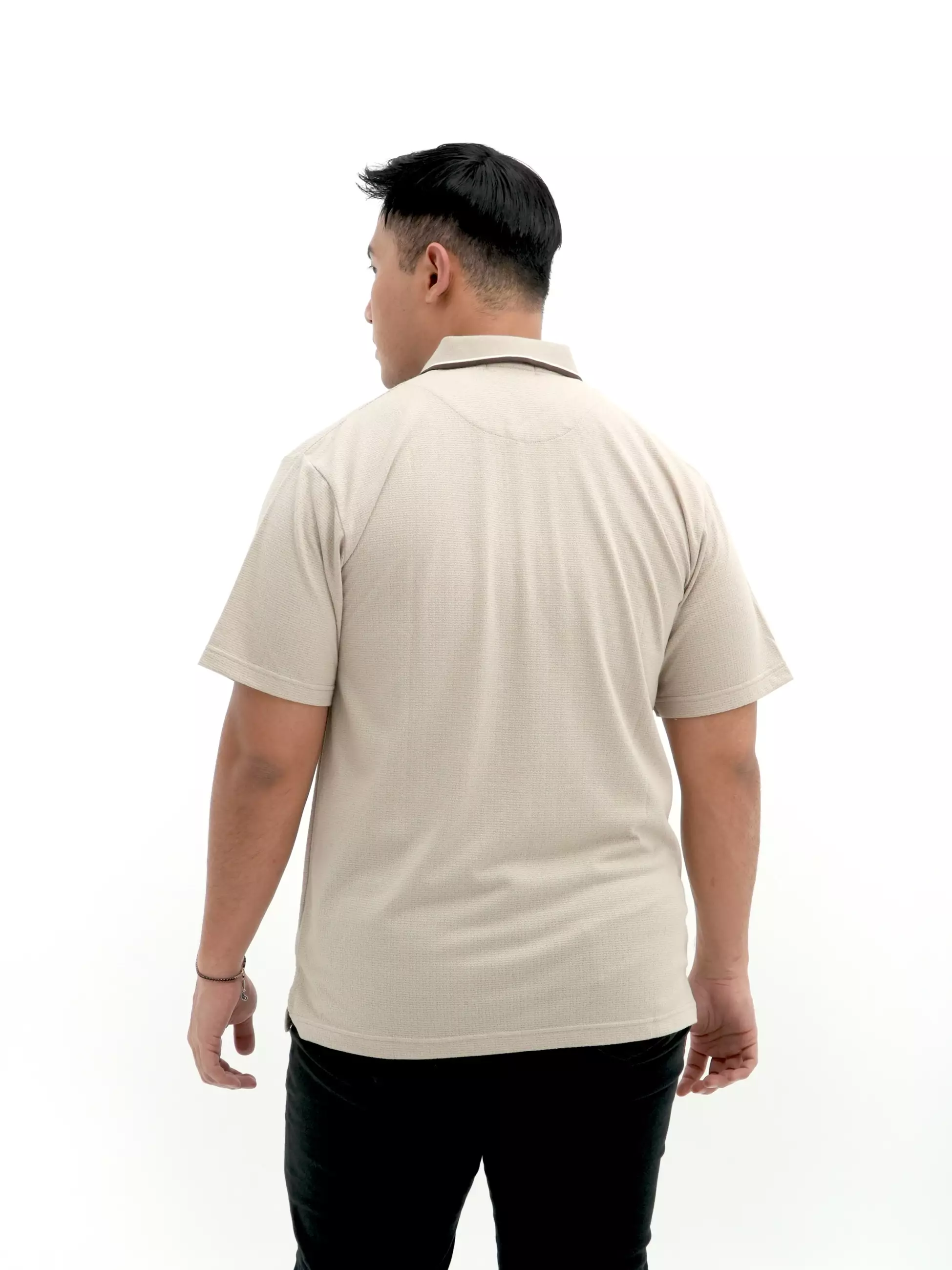 Polo Shirt Lengan Pendek Krem 3455