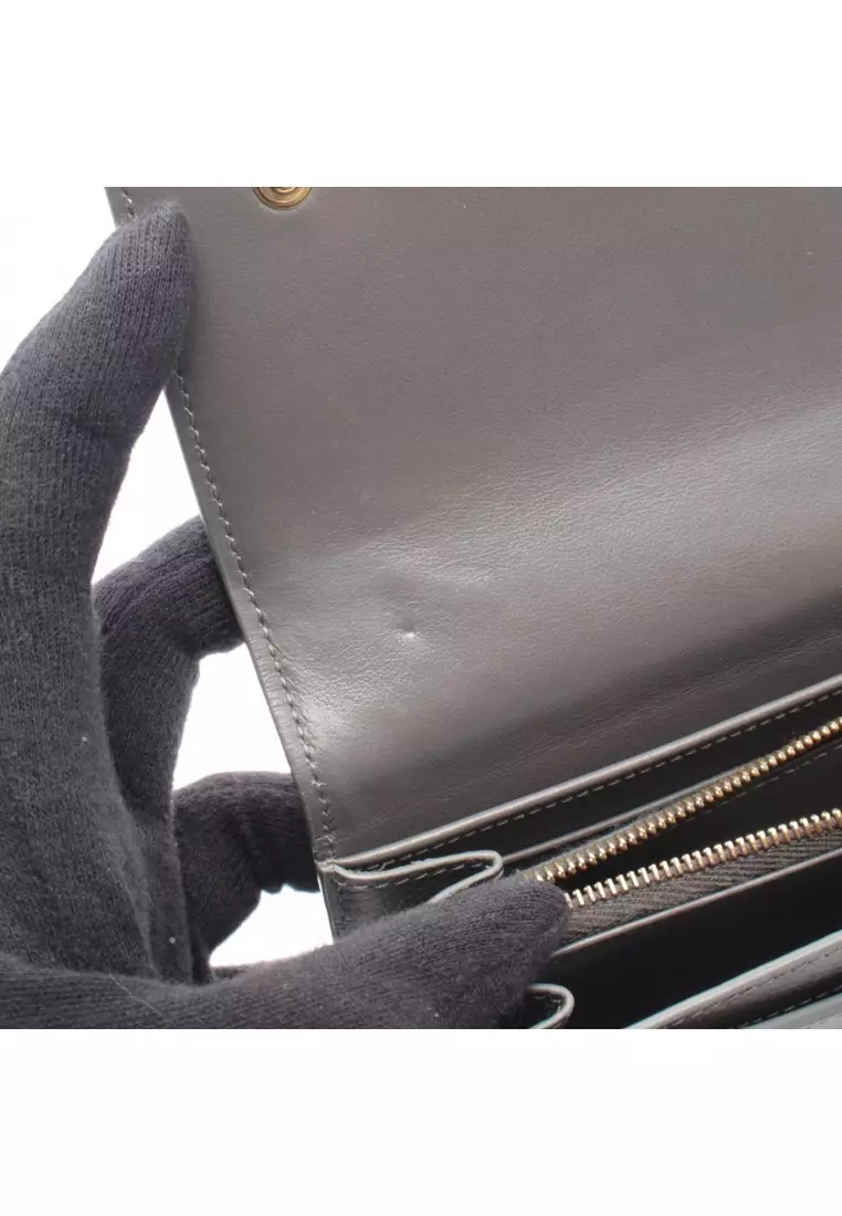 Buy Celine Pre-Loved Celine large flap wallet Bi-fold Long Wallet