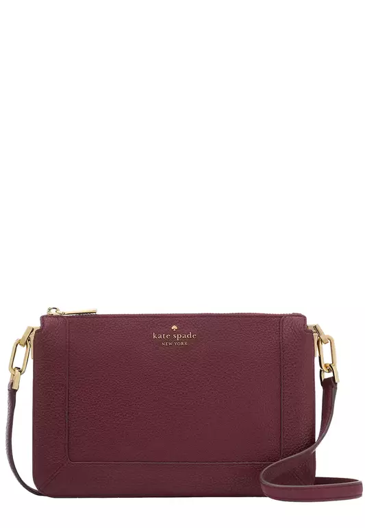 Lena Double Compartment Crossbody Bag in Cherrywood KH430