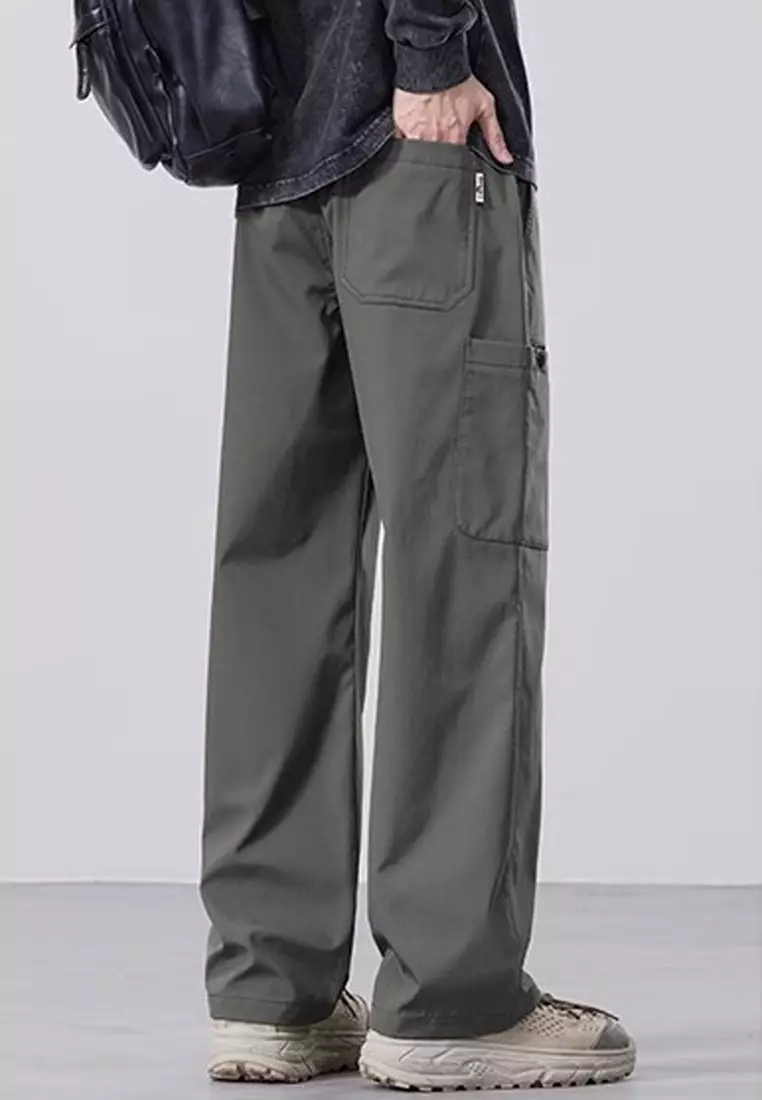 Drawstring Casual Cargo Trousers