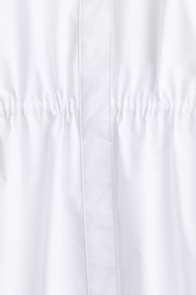 Drawstring-detail cotton shirt