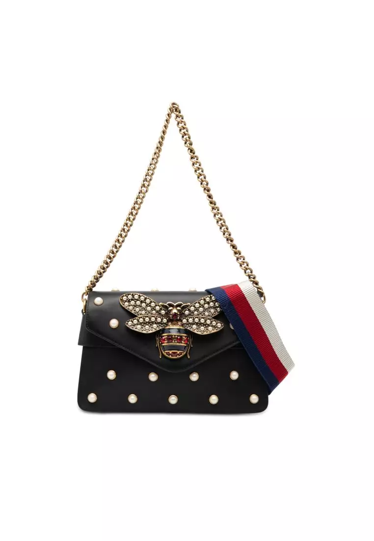 Gucci Pre-Loved Gucci Mini Queen Margaret Broadway Leather Satchel