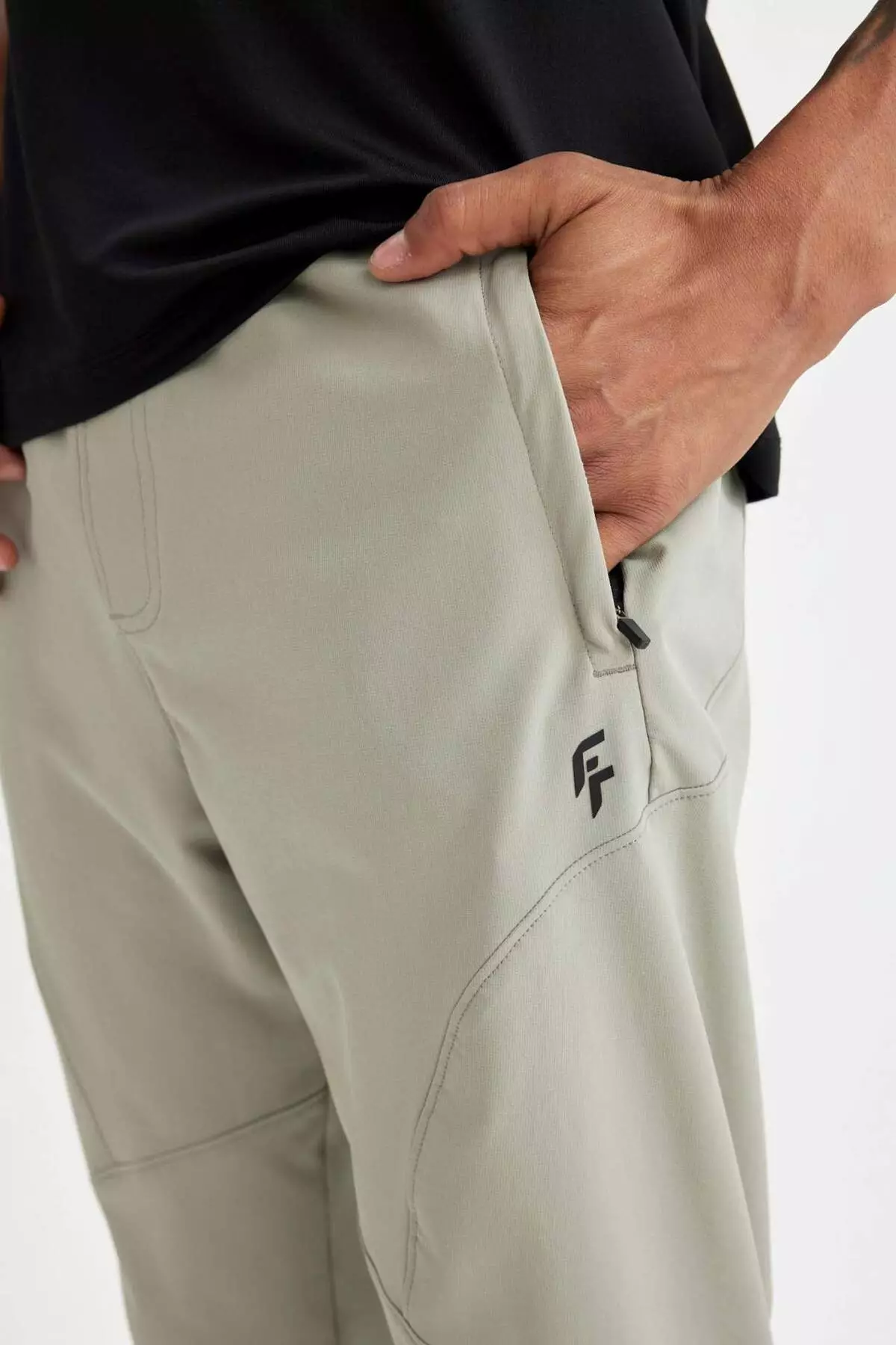 Defactofit Sportsman Woven Pants Slim Fit Tight-Fitting Double Pocket Zipper Leg C9262Ax24Au