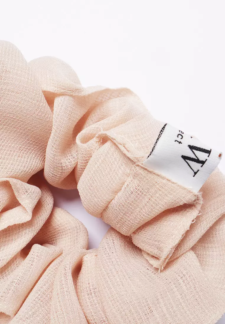 DC011 Scrunchie Hijab Coklat Susu