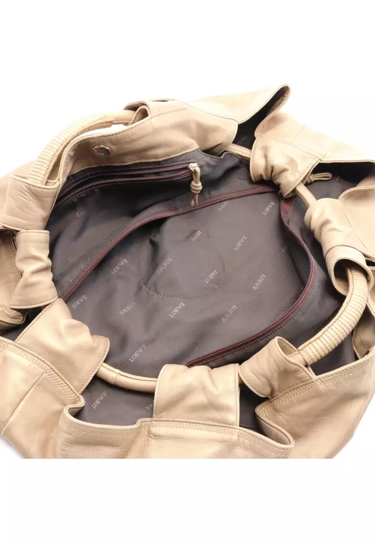 Pre loved LOEWE Nappa Aire Handbag leather Champagne Gold