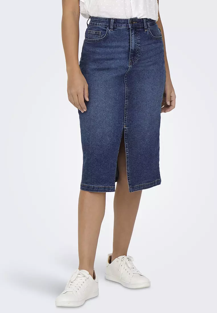 Buy JACQUELINE DE YONG Moon Denim Skirt Online ZALORA Malaysia