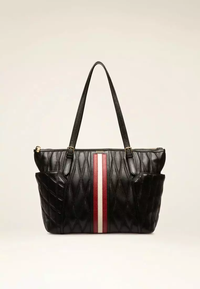 Jual Bally Bally Damirah Leather Tote Bag Black Original