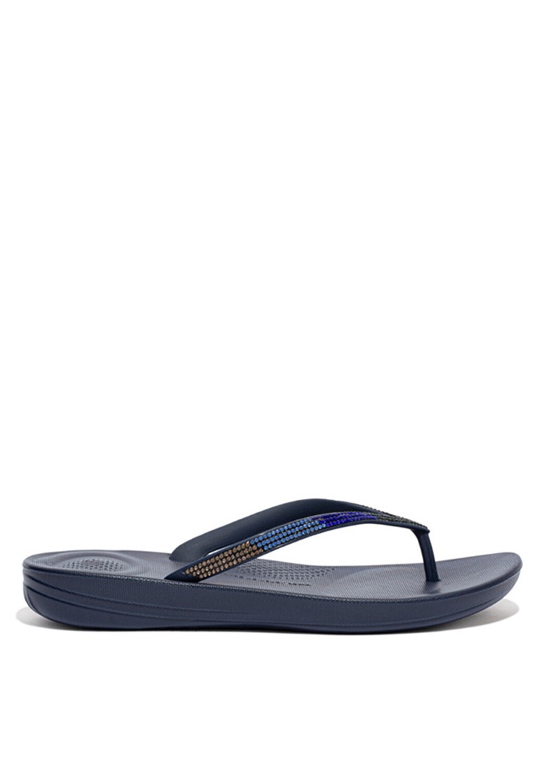 FitFlop iQUSHION Women's Ombre-Sparkle Flip-Flops - Midnight Navy (DG5-399)