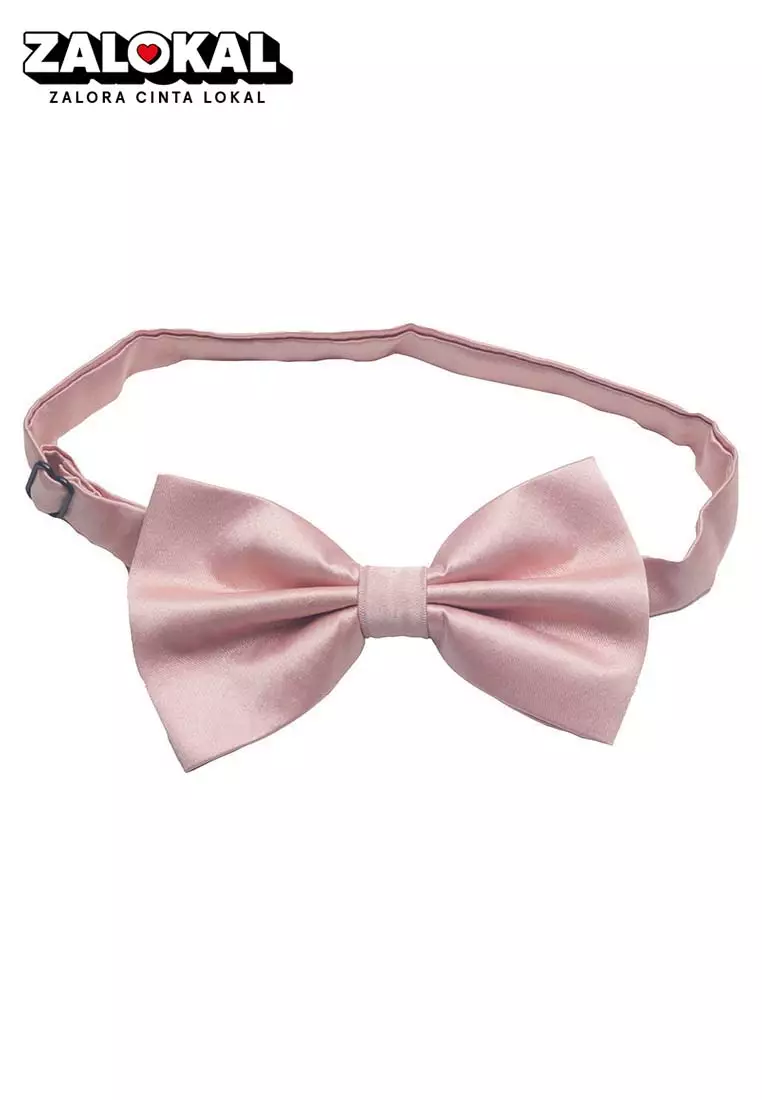 Dasi kupu Bowtie Pink Muda A04