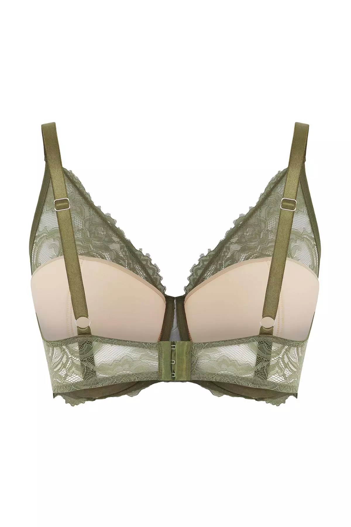 Khaki Lace Sponge Covered Plus Size Bra