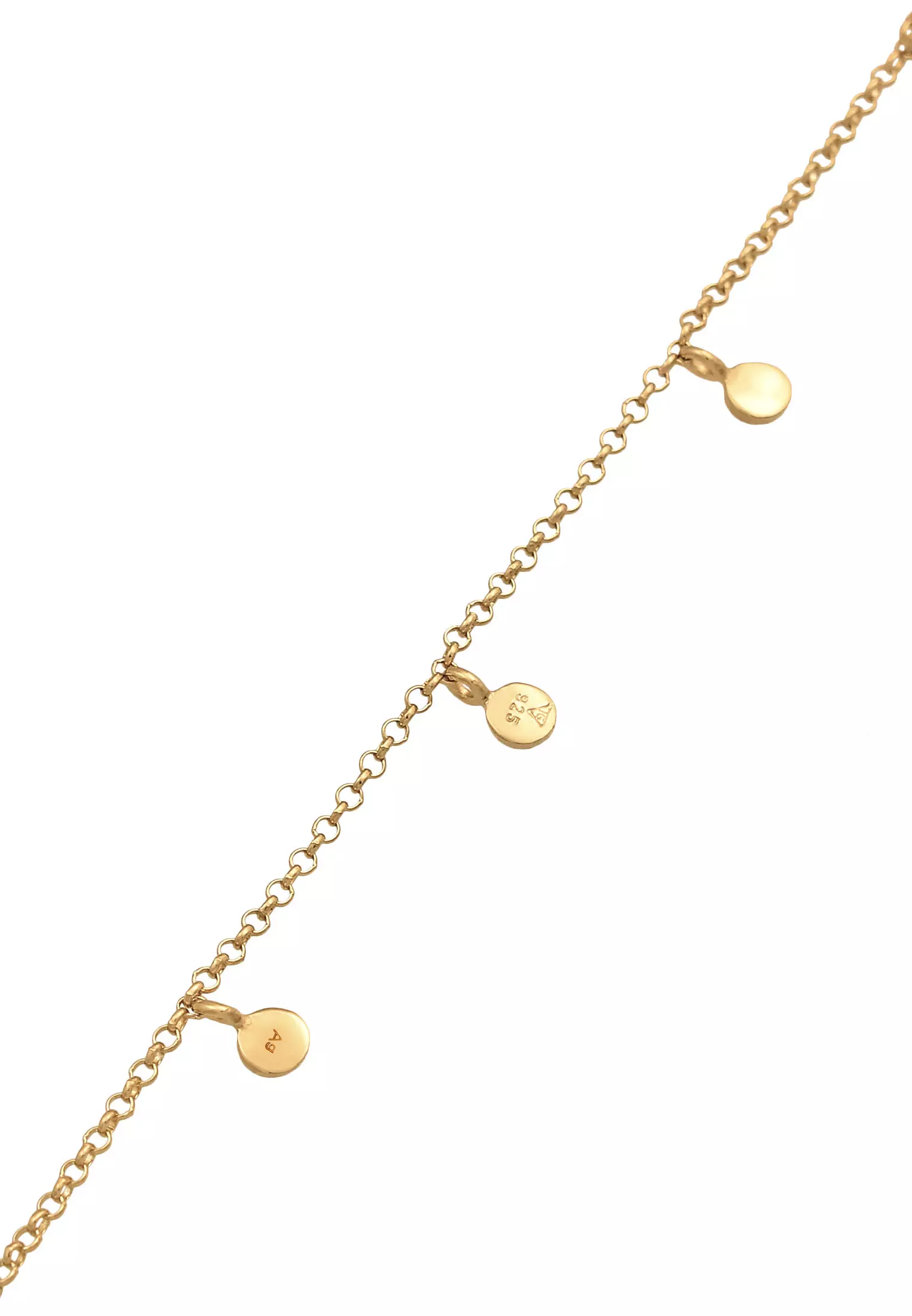 Necklace Platelets Basic Matt Gold Plated