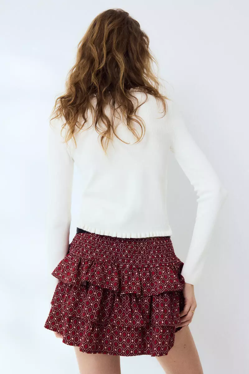 Frill-trimmed cardigan