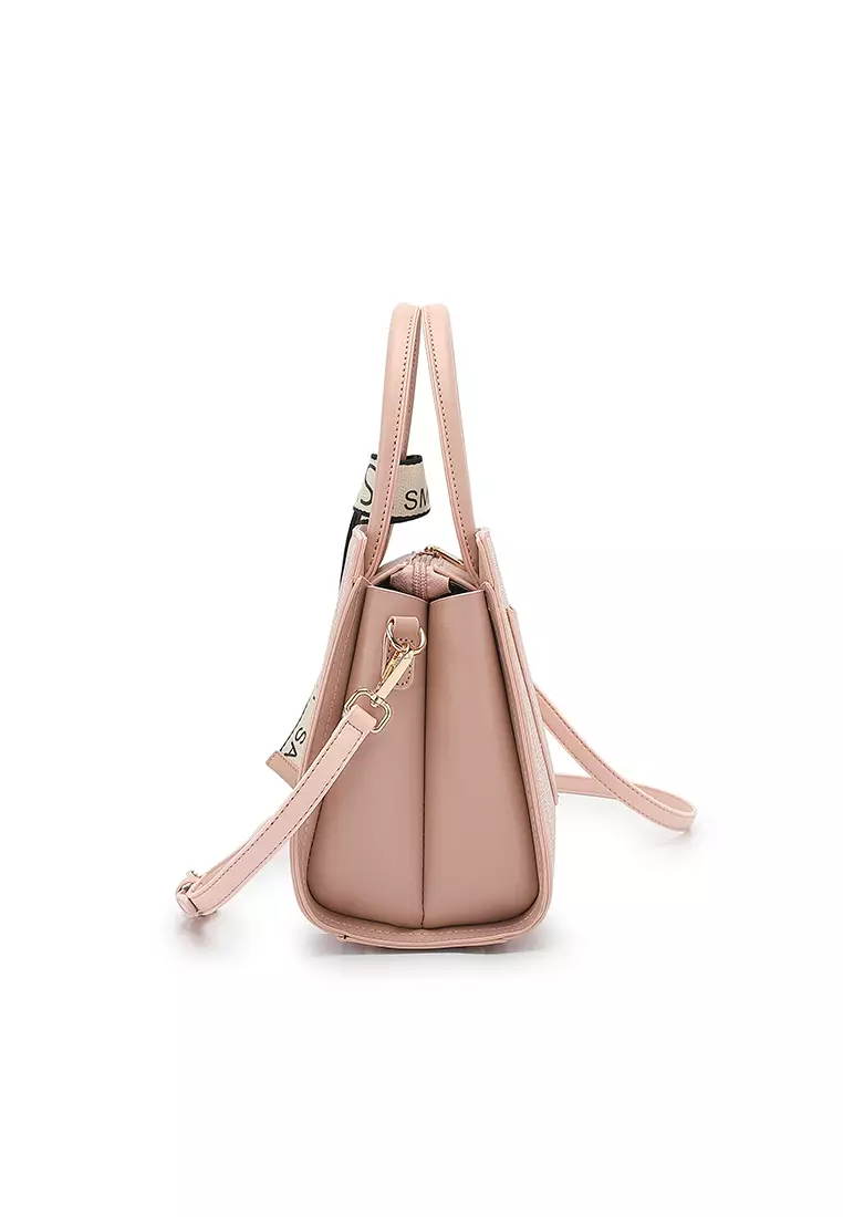 Women's Top Handle Bag / Sling Bag / Crossbody Bag - Pink