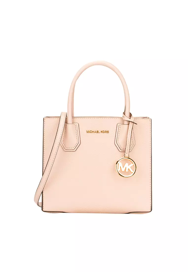 MICHAEL Michael Kors Mercer Medium Messenger Soft Pink One Size: Handbags